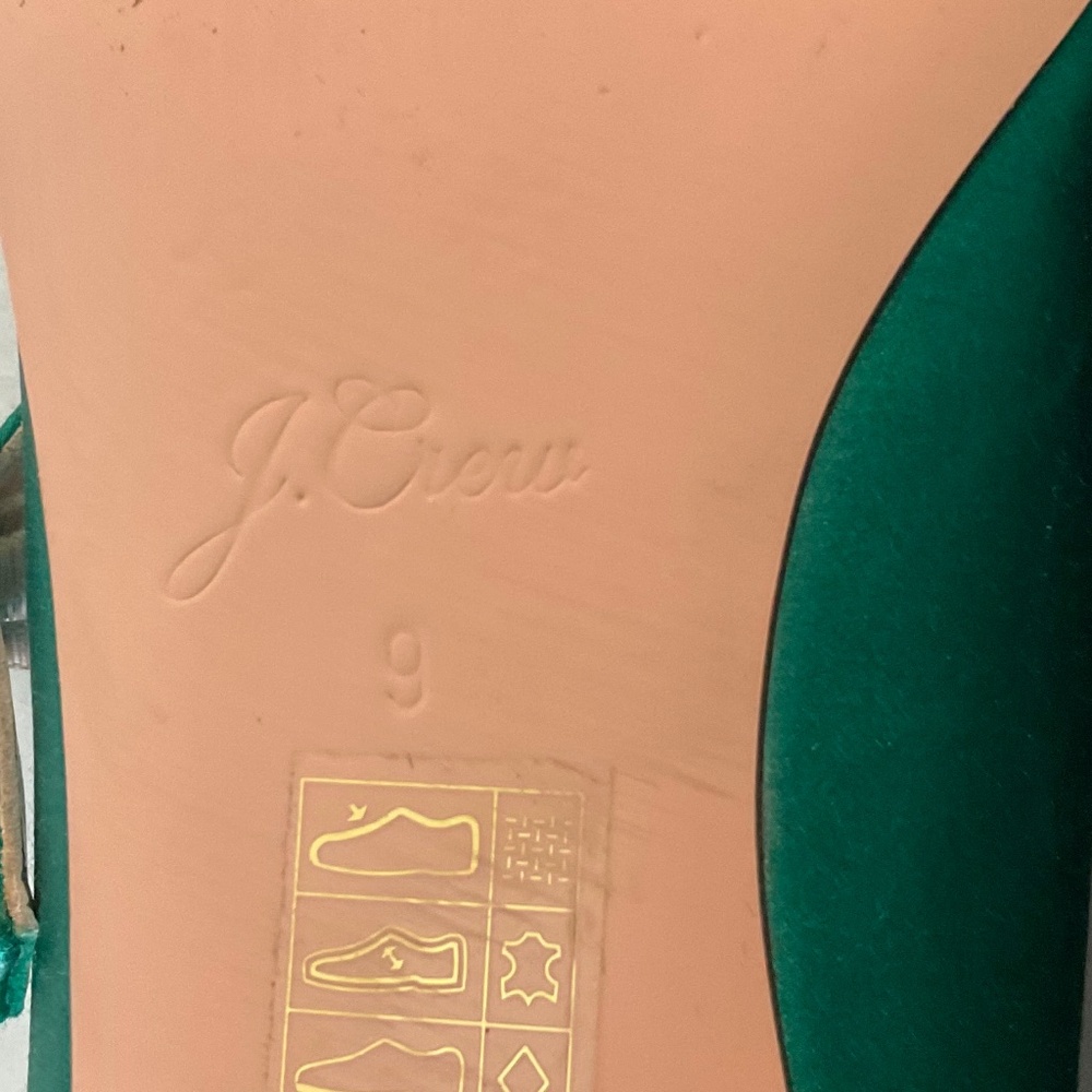 J. CREW Jade Mary Jane Satin W/ Buckle Pointed Toe Flats Size 9 - Picture 11 of 12